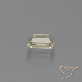 Diásporo con Cambio de Color Amarillo muy pálido natural de 0.98 ct, Corte Octágono / Esmeralda, VVS-VS