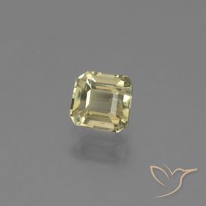 Diásporo con Cambio de Color Amarillo muy claro natural de 0.86 ct, Corte Octágono / Esmeralda, VVS-VS