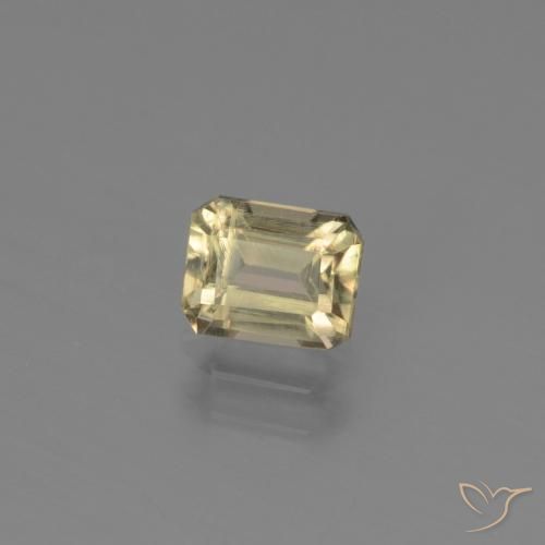 Diásporo con Cambio de Color Beige amarillo natural de 0.96 ct, Corte Octágono / Esmeralda, VVS-VS