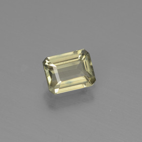 Diasporo con cambio de color amarillo natural de 0,80 ct, corte esmeralda, VVS-VS