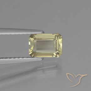 Diásporo con Cambio de Color Amarillo muy claro natural de 0.86 ct, Corte Octágono / Esmeralda, VVS-VS