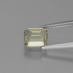 Diasporo con cambio de color cambio de color natural de 0,99 ct, corte esmeralda, VVS-VS