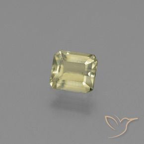 Diásporo con Cambio de Color Amarillo suave natural de 0.81 ct, Corte Octágono / Esmeralda, VS
