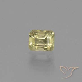 Diásporo con Cambio de Color Amarillo claro natural de 0.87 ct, Corte Octágono / Esmeralda, VS