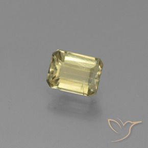 Diásporo con Cambio de Color Amarillo claro natural de 0.93 ct, Corte Octágono / Esmeralda, VS