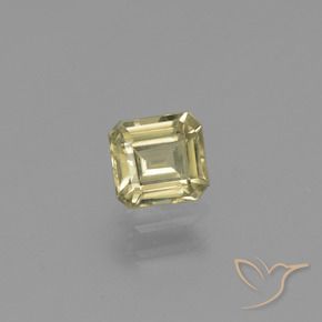 Diásporo con Cambio de Color Amarillo suave natural de 0.87 ct, Corte Octágono / Esmeralda, VS