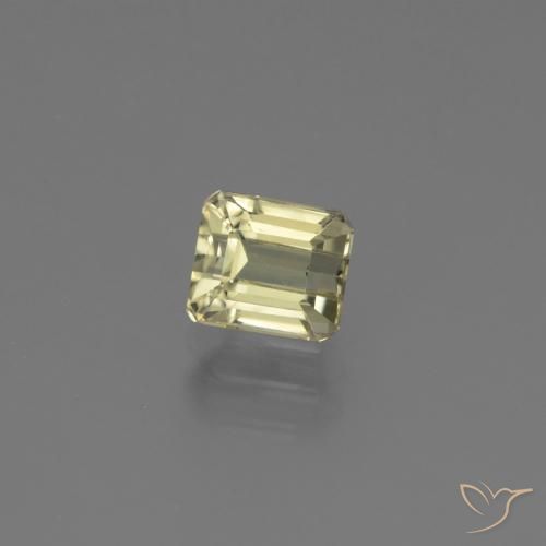 Diásporo con Cambio de Color Amarillo muy claro natural de 1.07 ct, Corte Octágono / Esmeralda, VS