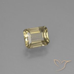 Diásporo con Cambio de Color Amarillo terroso natural de 0.86 ct, Corte Octágono / Esmeralda, VS