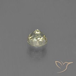 Diasporo con cambio de color amarillo natural de 0,61 ct, corte redondo, VS
