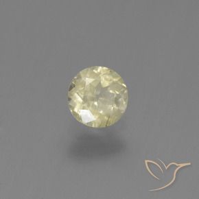 Diásporo con Cambio de Color Amarillo claro natural de 0.50 ct, Redondo, VS