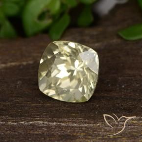 Diásporo con Cambio de Color Amarillo suave natural de 0.80 ct, Forma Cojín, VVS-VS