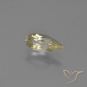 Diásporo con Cambio de Color Amarillo dorado claro natural de 0.61 ct, En forma de pera, VVS-VS
