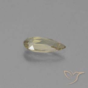 Diásporo con Cambio de Color Amarillo terroso natural de 0.80 ct, En forma de pera, VVS-VS