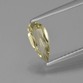 Diasporo con cambio de color amarillo natural de 0,75 ct, en forma de pera, VVS-VS
