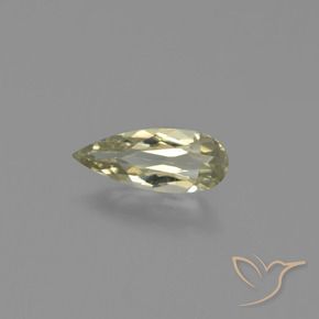 Diásporo con Cambio de Color Amarillo claro natural de 0.77 ct, En forma de pera, VVS-VS