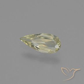Diásporo con Cambio de Color Beige amarillo natural de 0.63 ct, En forma de pera, VVS-VS