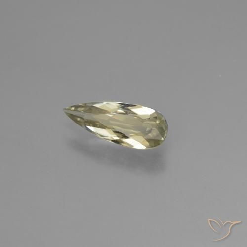 Diásporo con Cambio de Color Amarillo pálido natural de 0.97 ct, En forma de pera, VVS-VS