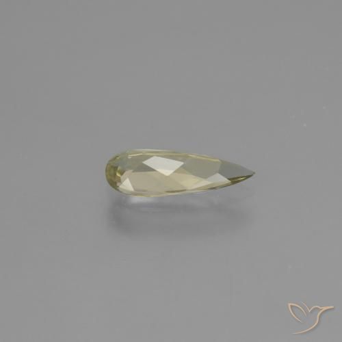 Diásporo con Cambio de Color Amarillo pálido natural de 0.97 ct, En forma de pera, VVS-VS