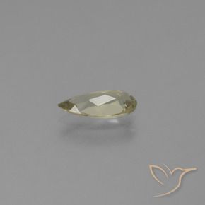 Diásporo con Cambio de Color Amarillo suave natural de 0.90 ct, En forma de pera, VVS-VS