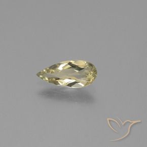 Diásporo con Cambio de Color Amarillo pálido natural de 0.99 ct, En forma de pera, VS