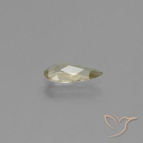 Diásporo con Cambio de Color Amarillo pálido natural de 0.99 ct, En forma de pera, VS