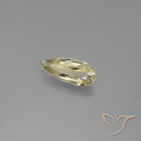 Diásporo con Cambio de Color Amarillo pálido natural de 0.77 ct, En forma de pera, VS