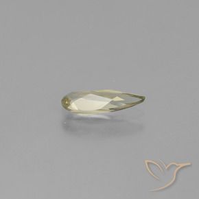 Diásporo con Cambio de Color Amarillo claro natural de 0.81 ct, En forma de pera, VS