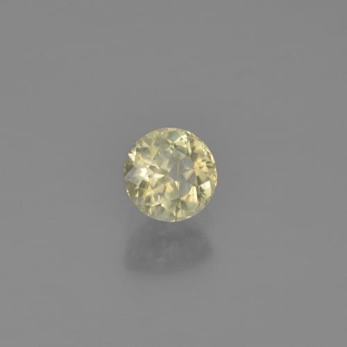 Diasporo con cambio de color amarillo natural de 0,58 ct, corte redondo, VS