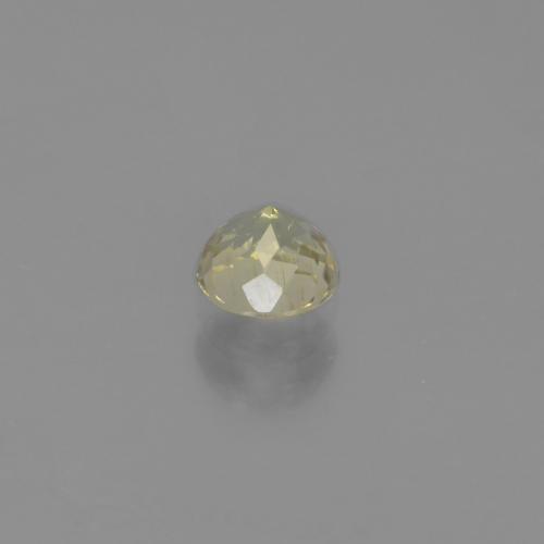 Diasporo con cambio de color amarillo natural de 0,58 ct, corte redondo, VS