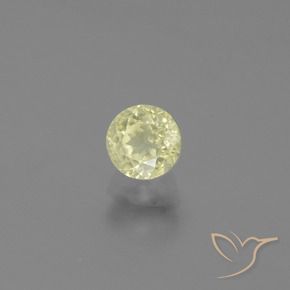 Diásporo con Cambio de Color Amarillo claro natural de 0.66 ct, Corte Redondo, VS