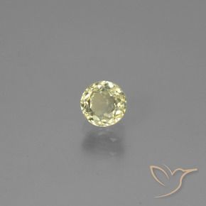 Diasporo con cambio de color amarillo natural de 0,54 ct, corte redondo, VS