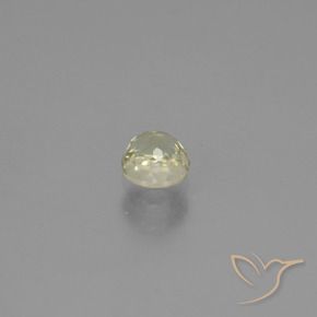 Diasporo con cambio de color amarillo natural de 0,54 ct, corte redondo, VS