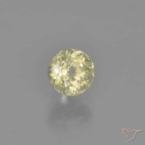 Diásporo con Cambio de Color Amarillo claro natural de 0.58 ct, Redondo, VS-SI