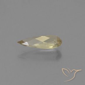 Diásporo con Cambio de Color Amarillo claro natural de 0.66 ct, En forma de pera, VVS-VS