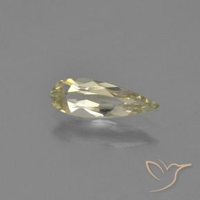 Diásporo con Cambio de Color Amarillo pálido natural de 0.68 ct, En forma de pera, VVS-VS