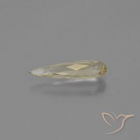 Diásporo con Cambio de Color Amarillo claro natural de 0.75 ct, En forma de pera, VVS-VS