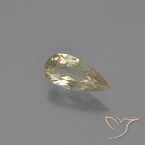 Diásporo con Cambio de Color Amarillo pálido natural de 0.71 ct, En forma de pera, VVS-VS