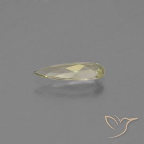 Diásporo con Cambio de Color Amarillo claro natural de 0.69 ct, En forma de pera, VVS-VS
