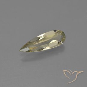 Diásporo con Cambio de Color Amarillo muy claro natural de 0.99 ct, En forma de pera, VVS-VS