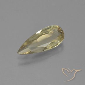 Diásporo con Cambio de Color Amarillo muy claro natural de 0.91 ct, En forma de pera, VVS-VS