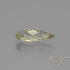 Diásporo con Cambio de Color Amarillo muy claro natural de 0.72 ct, En forma de pera, VS
