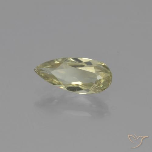 Diásporo con Cambio de Color Amarillo muy pálido natural de 0.80 ct, En forma de pera, VS