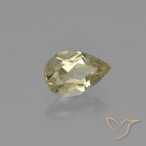 Diásporo con Cambio de Color Amarillo pálido natural de 0.75 ct, En forma de pera, VS