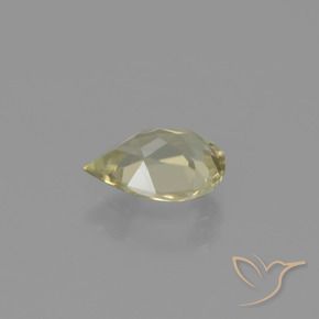 Diásporo con Cambio de Color Amarillo pálido natural de 0.75 ct, En forma de pera, VS