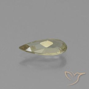 Diásporo con Cambio de Color Amarillo claro natural de 0.65 ct, En forma de pera, VVS