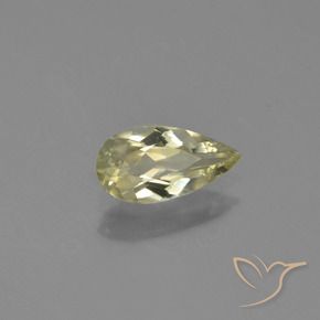 Diásporo con Cambio de Color Amarillo pálido natural de 0.69 ct, En forma de pera, VVS