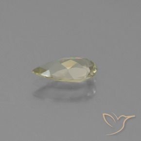 Diásporo con Cambio de Color Amarillo pálido natural de 0.69 ct, En forma de pera, VVS