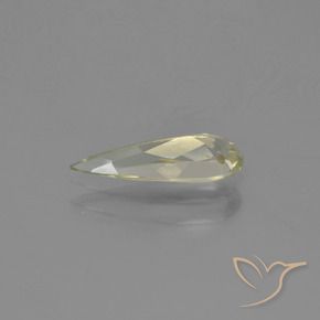 Diásporo con Cambio de Color Amarillo muy pálido natural de 0.97 ct, En forma de pera, VVS-VS