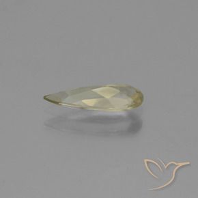 Diásporo con Cambio de Color Amarillo terroso natural de 0.82 ct, En forma de pera, VVS-VS