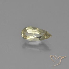 Diásporo con Cambio de Color Amarillo muy claro natural de 0.86 ct, En forma de pera, VVS-VS